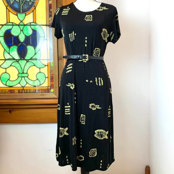Vintage Cat Nip Fish Midi Dress by "es.se"- Medium (runs small) - Picture 5 of 11
